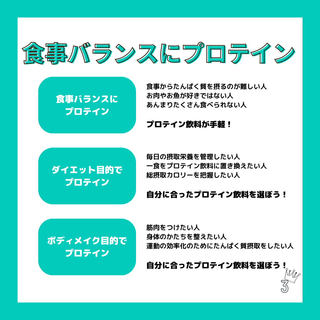 目的別プロテインの飲み方